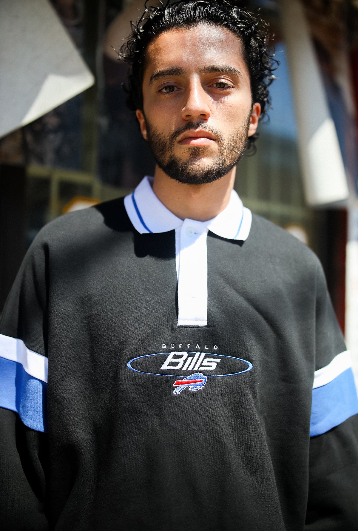 Buffalo Bills Oversized Rugby - Black
