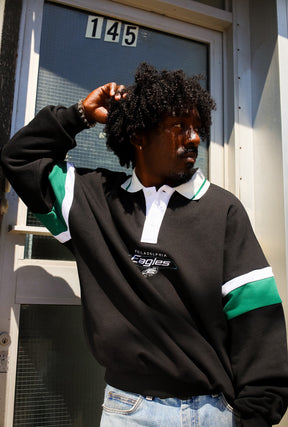 Philadelphia Eagles Oversized Rugby - Black