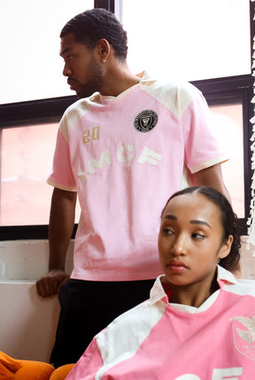 Inter Miami CF Colour Block Soccer Jersey - Pink / Ivory