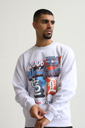 2006 World Series: Detroit Tigers Vs. St. Louis Cardinals Crewneck - Ash