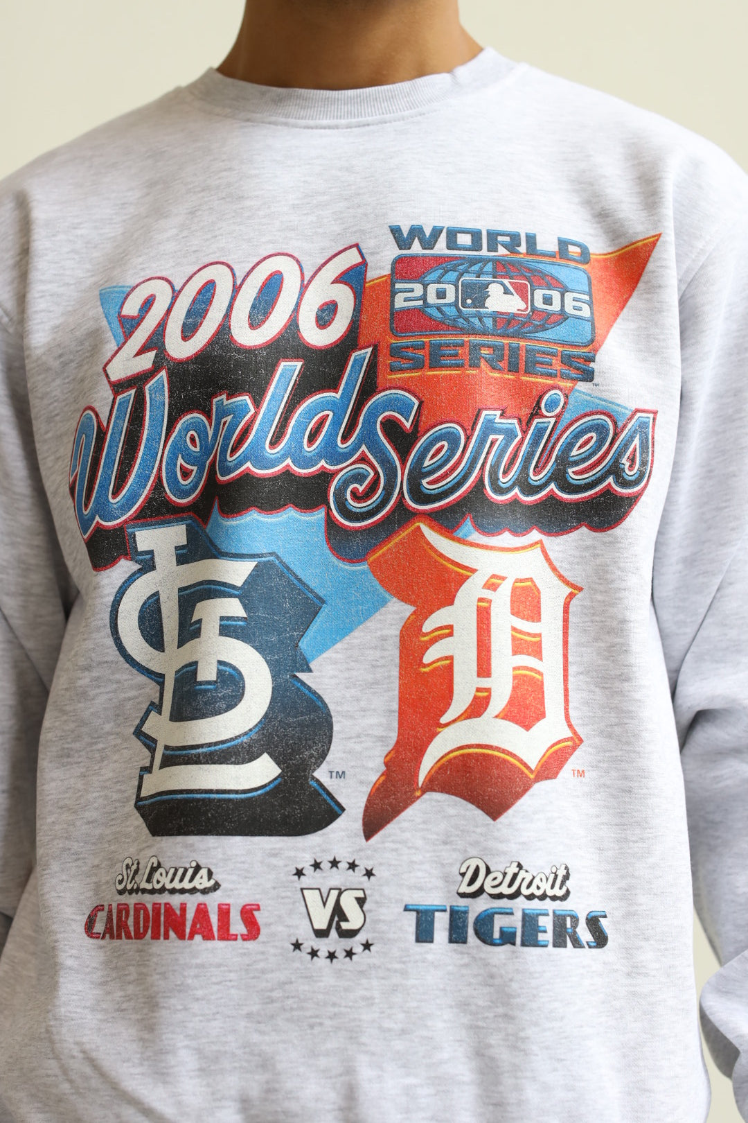 2006 World Series: Detroit Tigers Vs. St. Louis Cardinals Crewneck - Ash