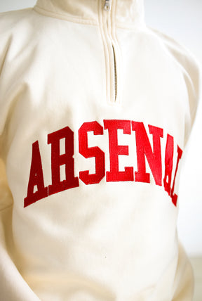 Arsenal FC Quarter Zip - Elfenbein