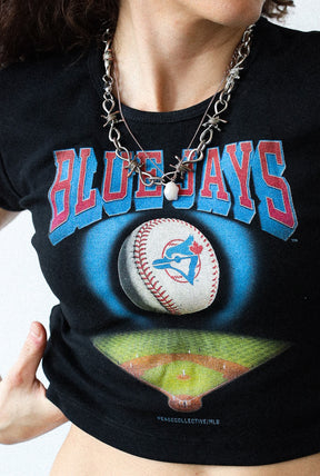 Toronto Blue Jays Field Baby Tee - Black