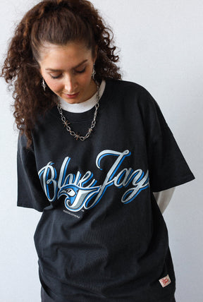 Toronto Blue Jays 2004 Logo Heavyweight Garment Dyed T-Shirt - Black