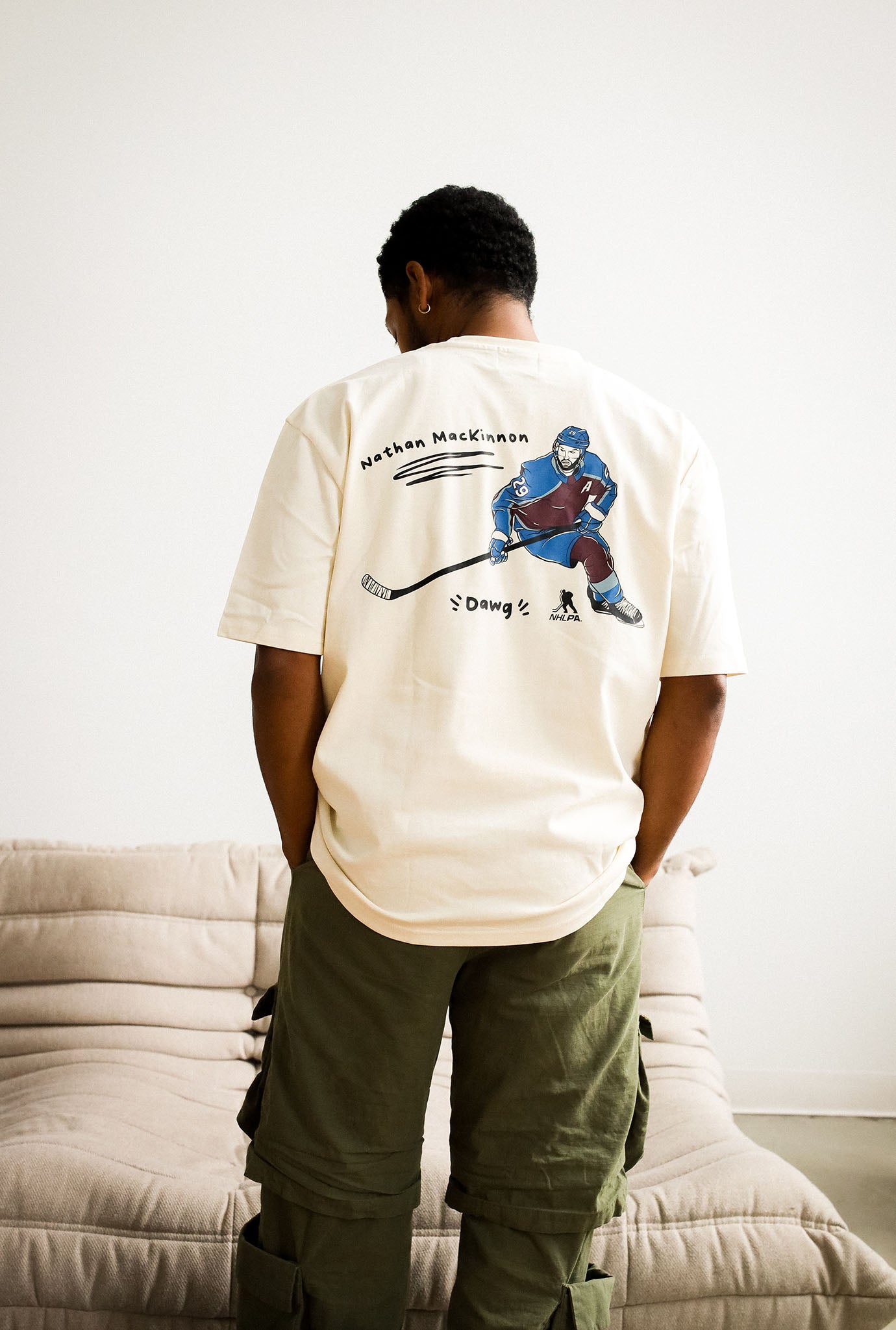Nathan MacKinnon Heavyweight T-Shirt - Ivory