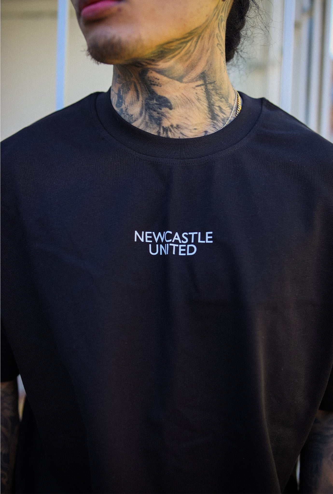 Newcastle United Essentials Heavyweight T-Shirt - Black