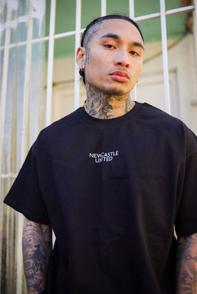 Newcastle United Essentials Heavyweight T-Shirt - Black