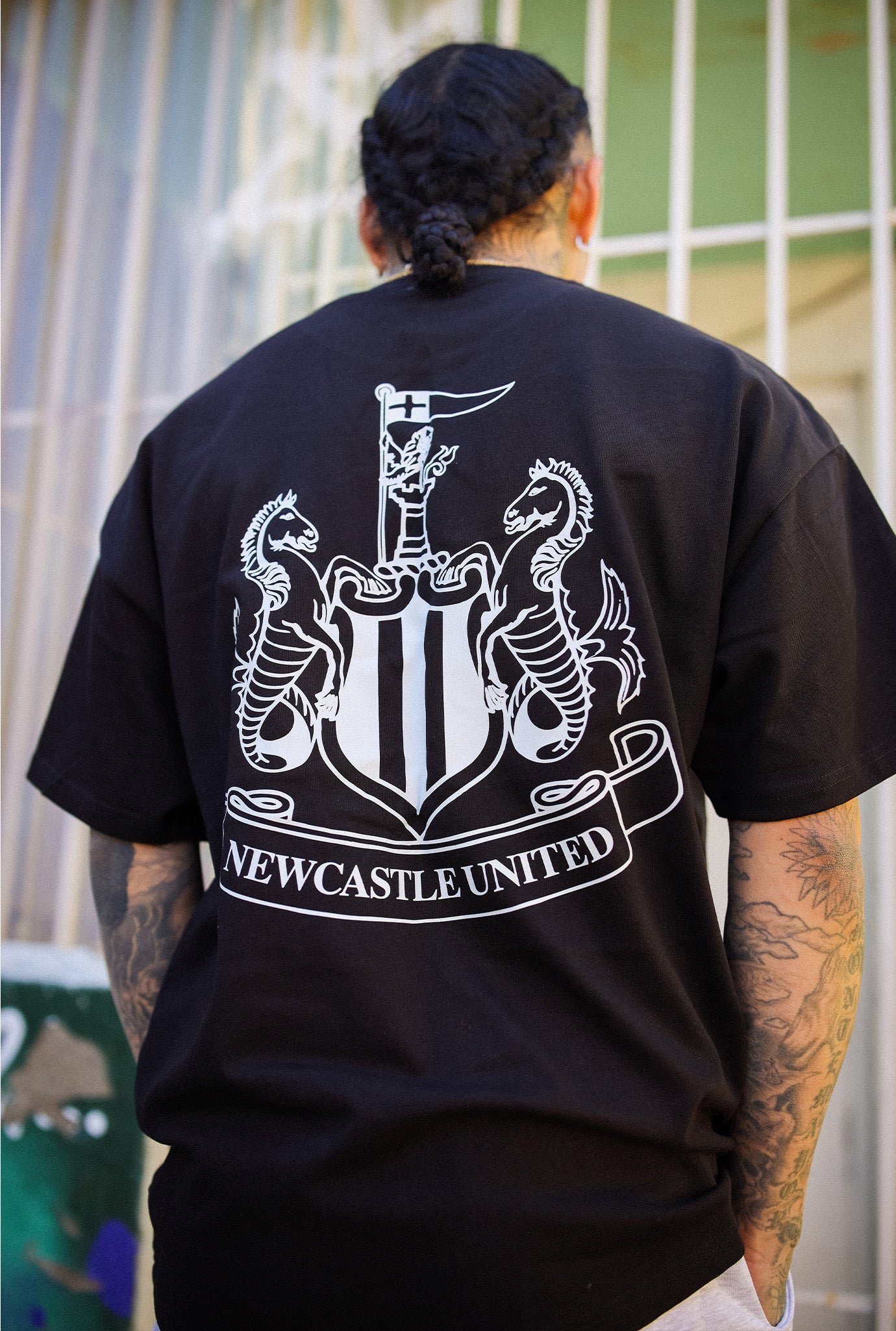 Newcastle United Essentials Heavyweight T-Shirt - Black