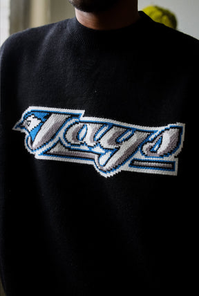 Toronto Blue Jays Vintage Knit Sweater - Black