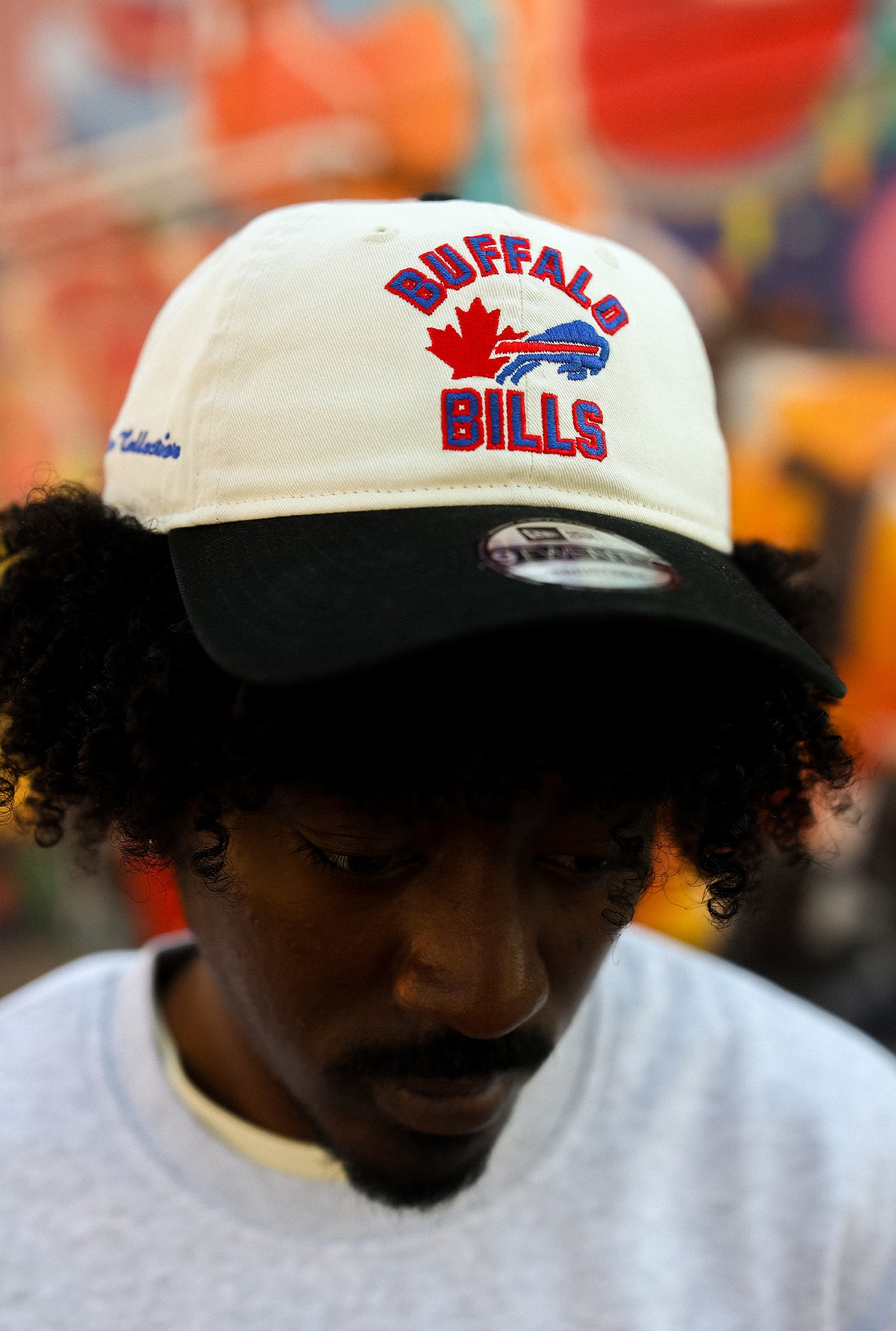 Buffalo Bills Canada 9TWENTY Adjustable Cap - Ivory / Black