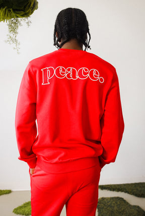 Peace Basics Crewneck - Red
