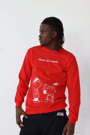 P/C x Peanuts Home is Canada Long Sleeve - Red