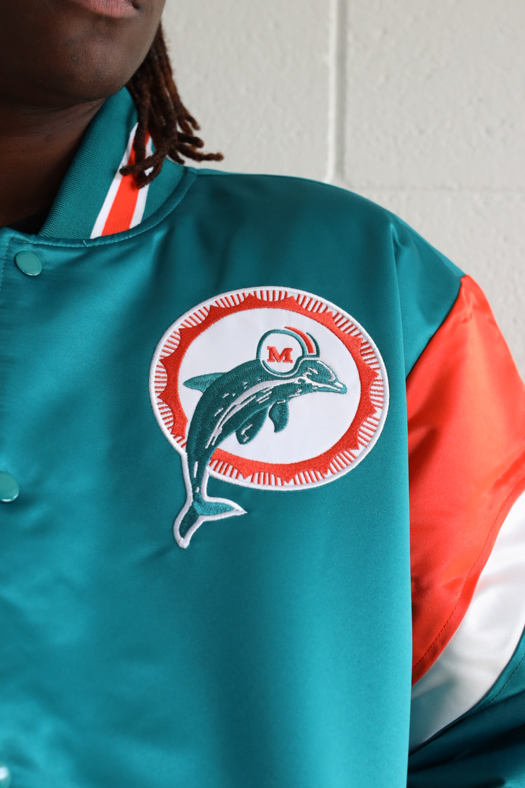 Miami Dolphins Heavyweight Satin Jacket