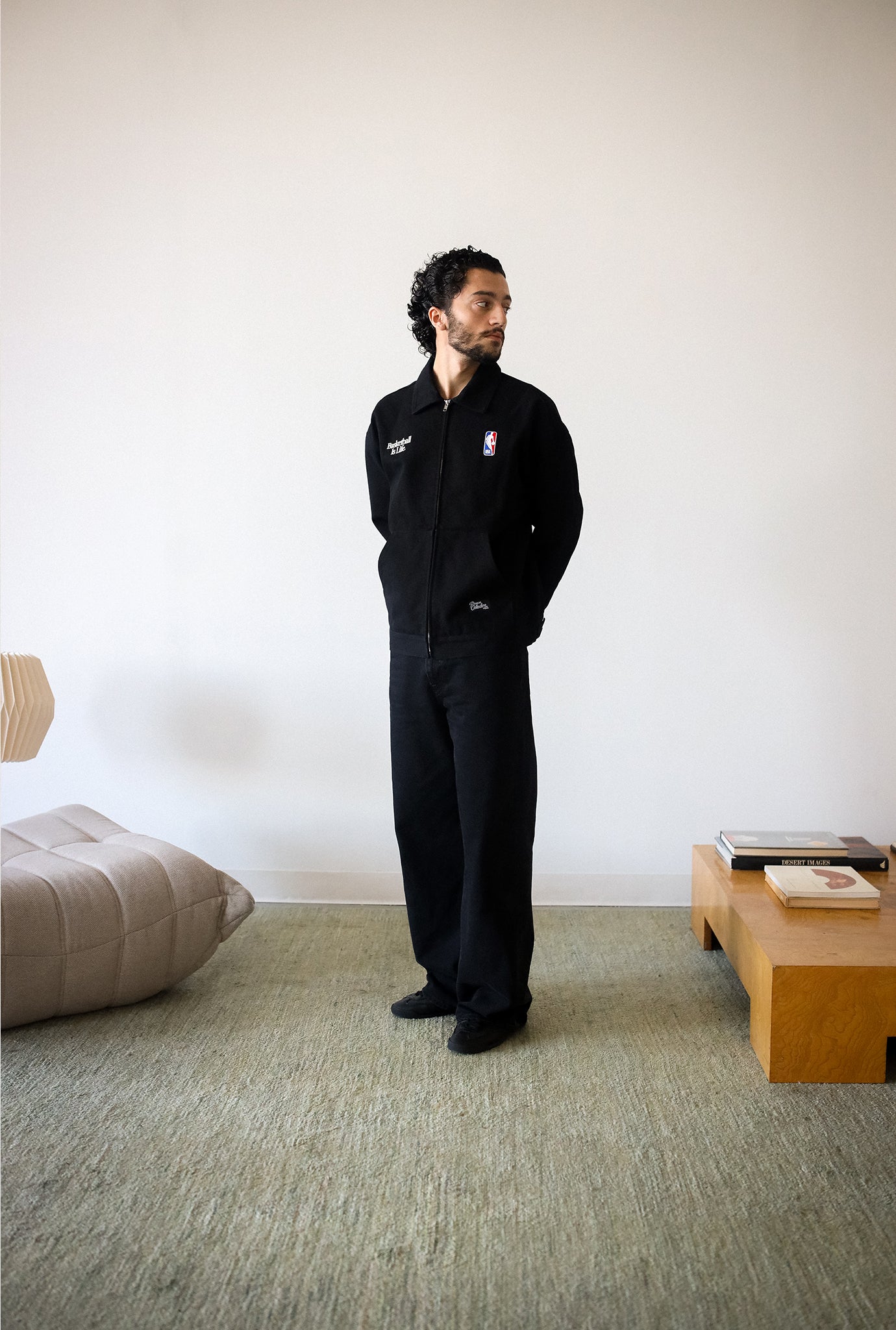 Basketball is Life Work Jacket - Off Black