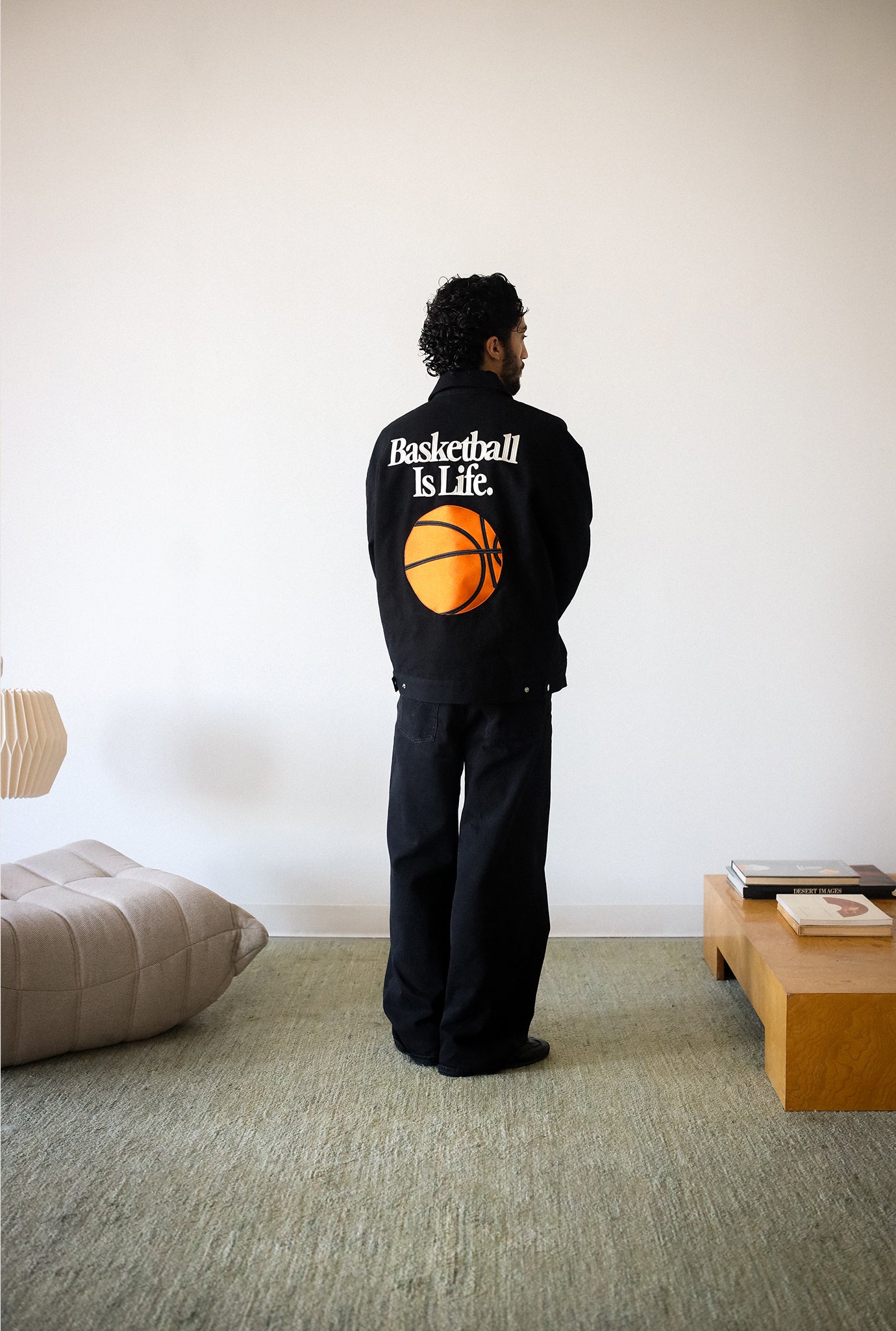 Basketball is Life Work Jacket - Off Black