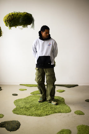 Los Angeles Dodgers Colour Block Heavyweight Hoodie - Black / Grey