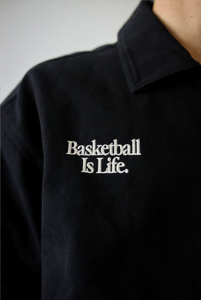 Basketball is Life Work Jacket - Off Black