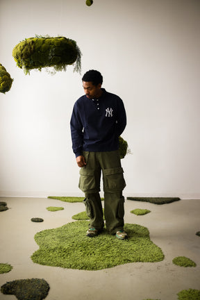 New York Yankees Longsleeve Polo - Navy