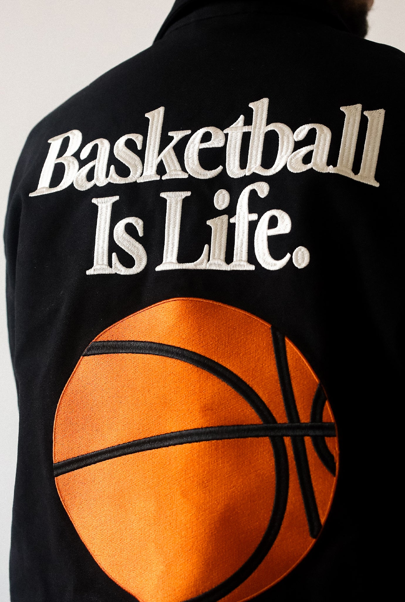 Basketball is Life Work Jacket - Off Black