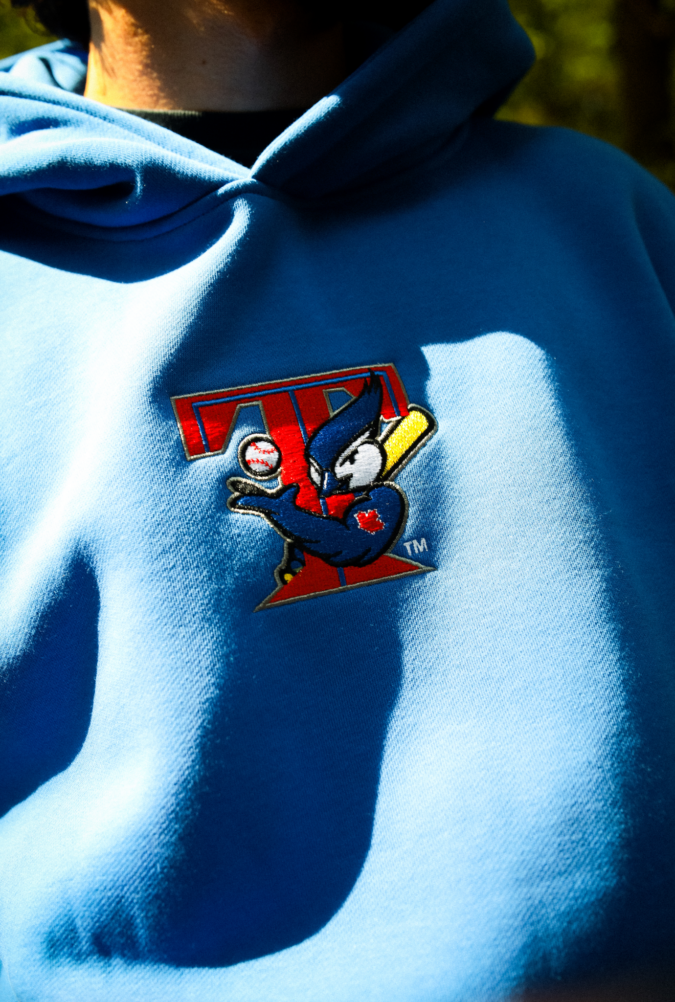 Sweat à capuche vintage épais des Blue Jays de Toronto - Bleu roi