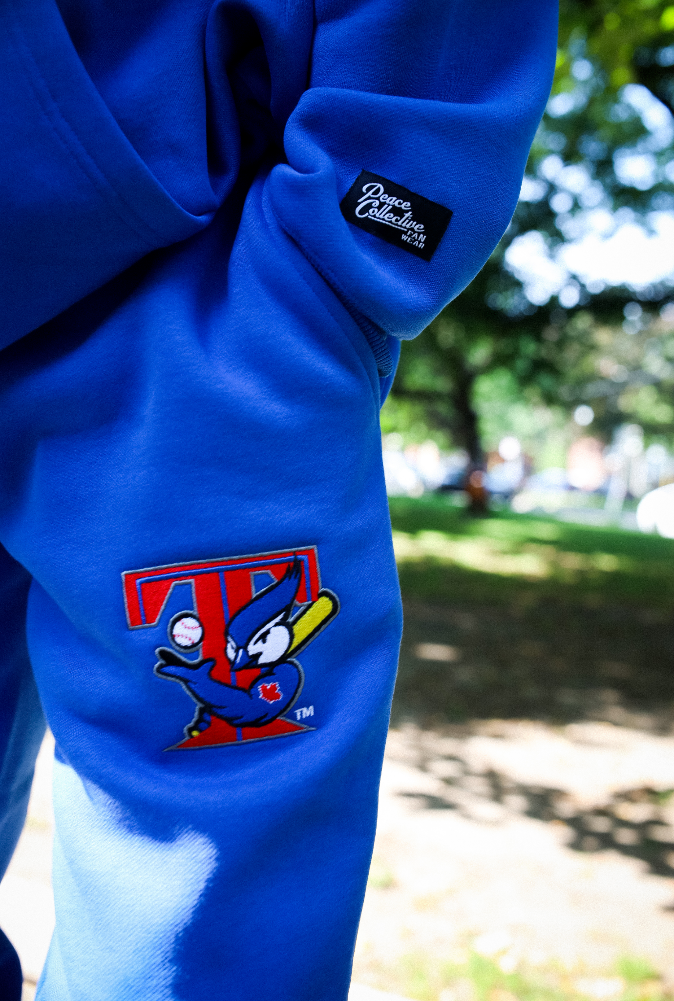 Pantalon de jogging vintage épais des Blue Jays de Toronto - Bleu roi
