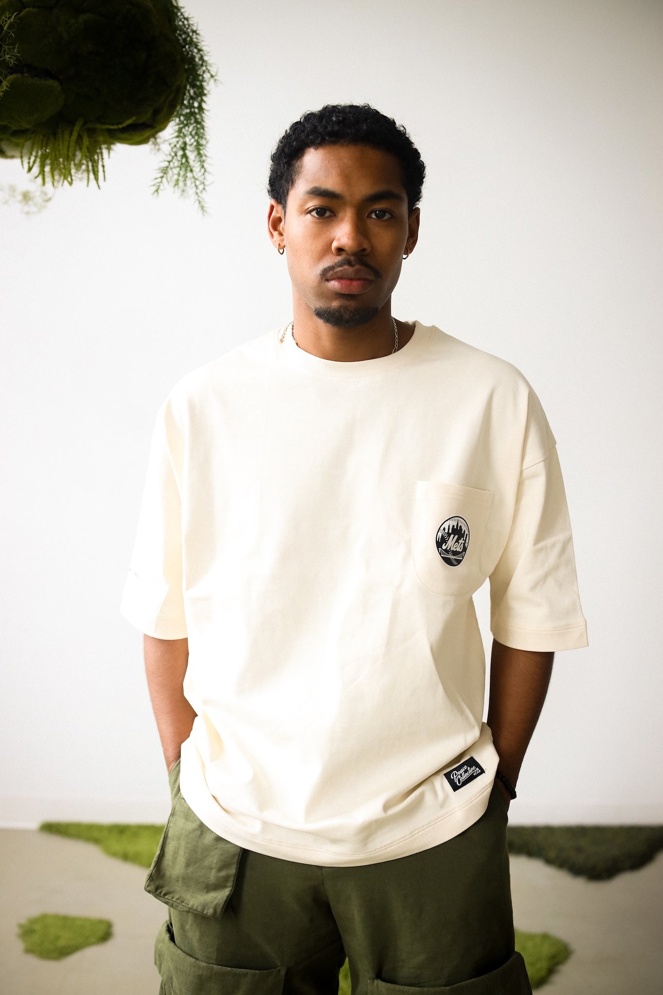 New York Mets Preppy Heavyweight Pocket T-Shirt - Ivory