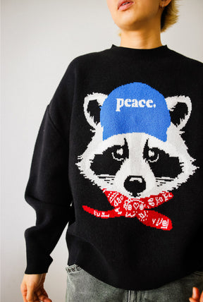 Toronto Trash Teddy Knit Sweater - Black
