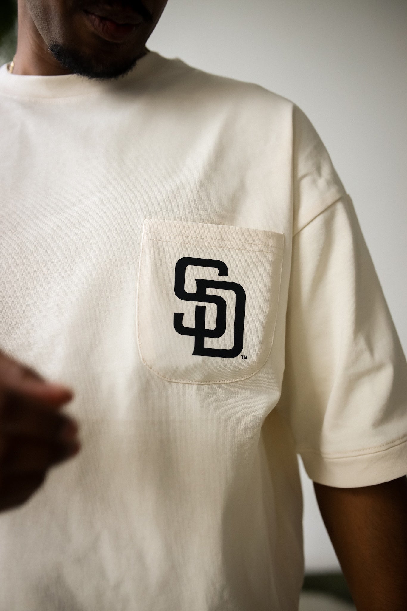 San Diego Padres Preppy Heavyweight Pocket T-Shirt - Ivory