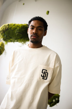 San Diego Padres Preppy Heavyweight Pocket T-Shirt - Ivory