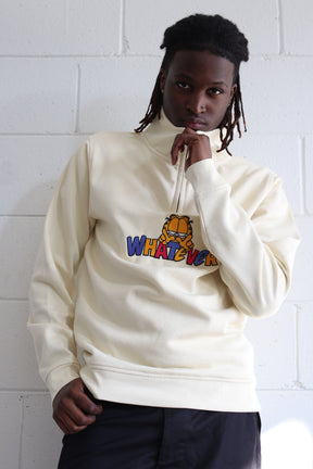 Vintage Garfield Quarter Zip - Ivory