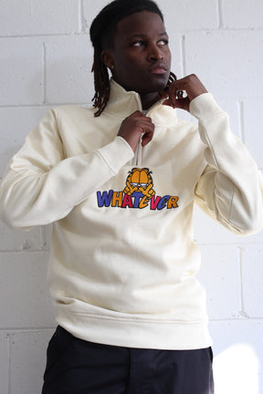 Vintage Garfield Quarter Zip - Ivory