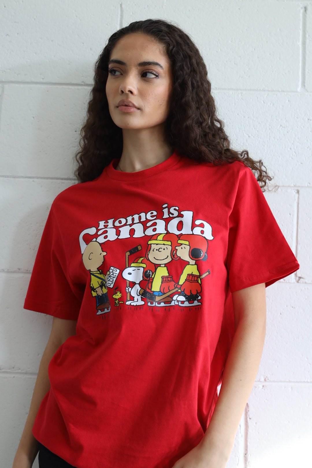 P/C x Peanuts Hockey Home is Canada T-Shirt - Red