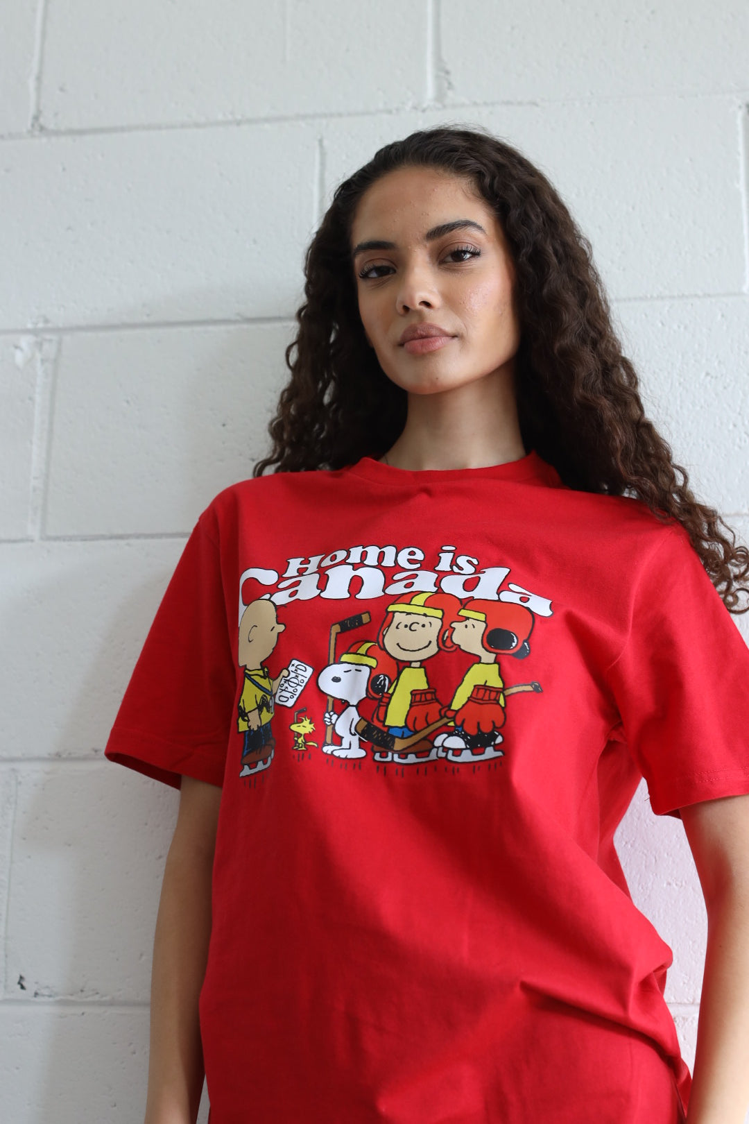 P/C x Peanuts Hockey Home is Canada T-Shirt - Red