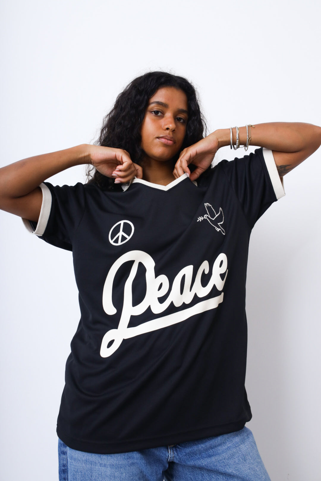 Peace Soccer Jersey - Black