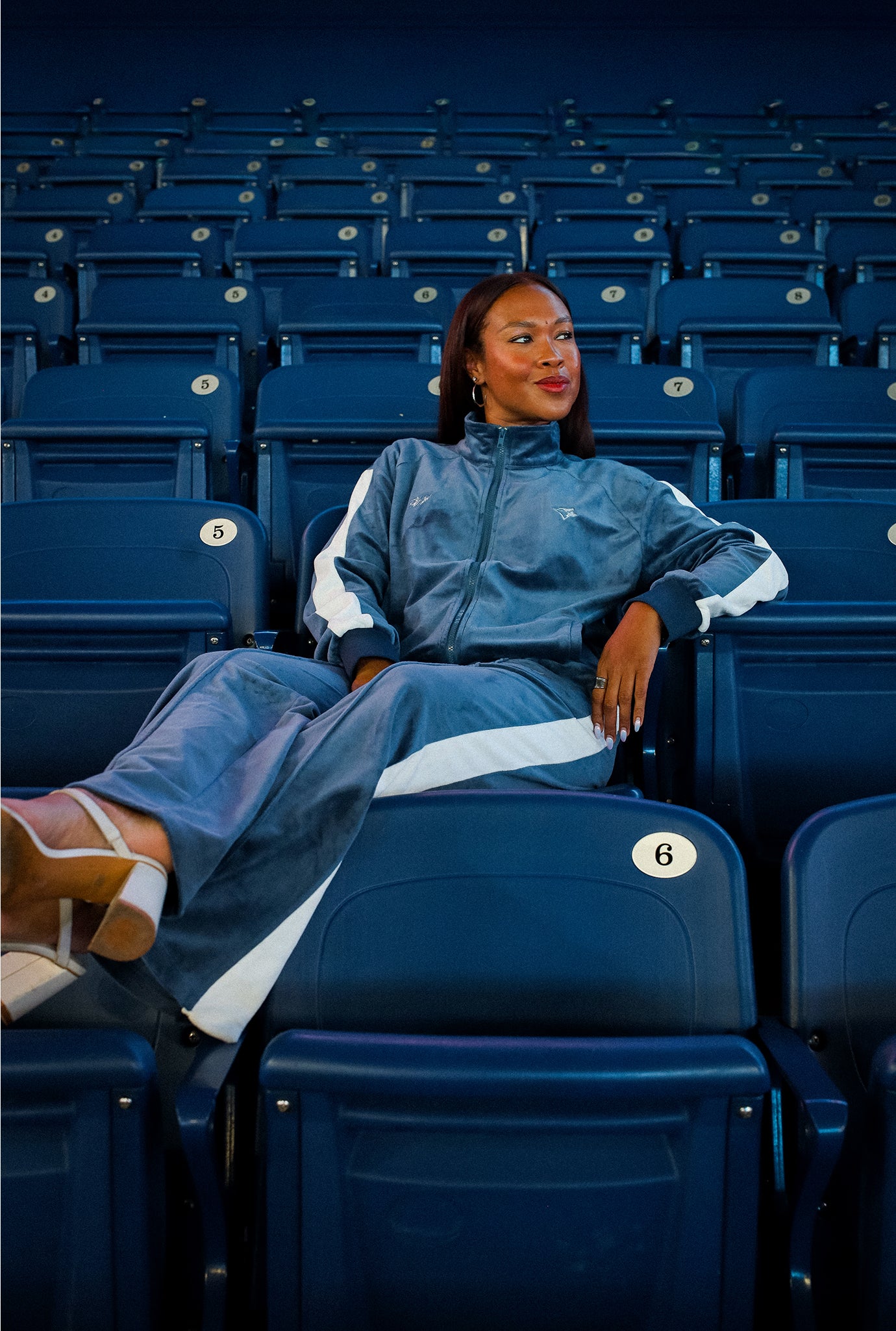 Toronto Blue Jays x Hazel Mae Women's Track Jacket - Navy