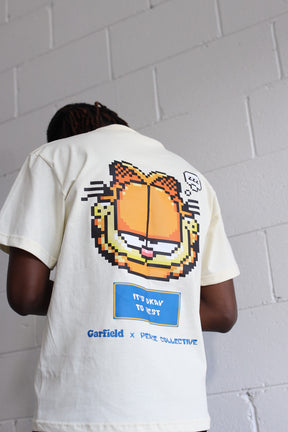 Garfield Retro Video Game Heavyweight T-Shirt - Ivory