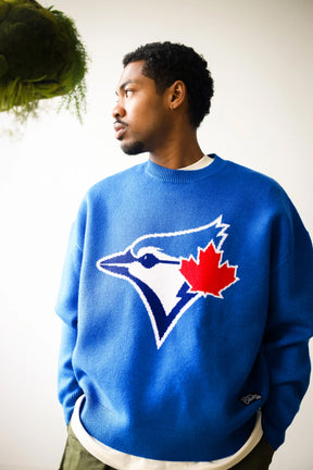 Pull tricoté des Blue Jays de Toronto - Bleu roi