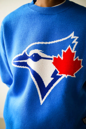 Pull tricoté des Blue Jays de Toronto - Bleu roi