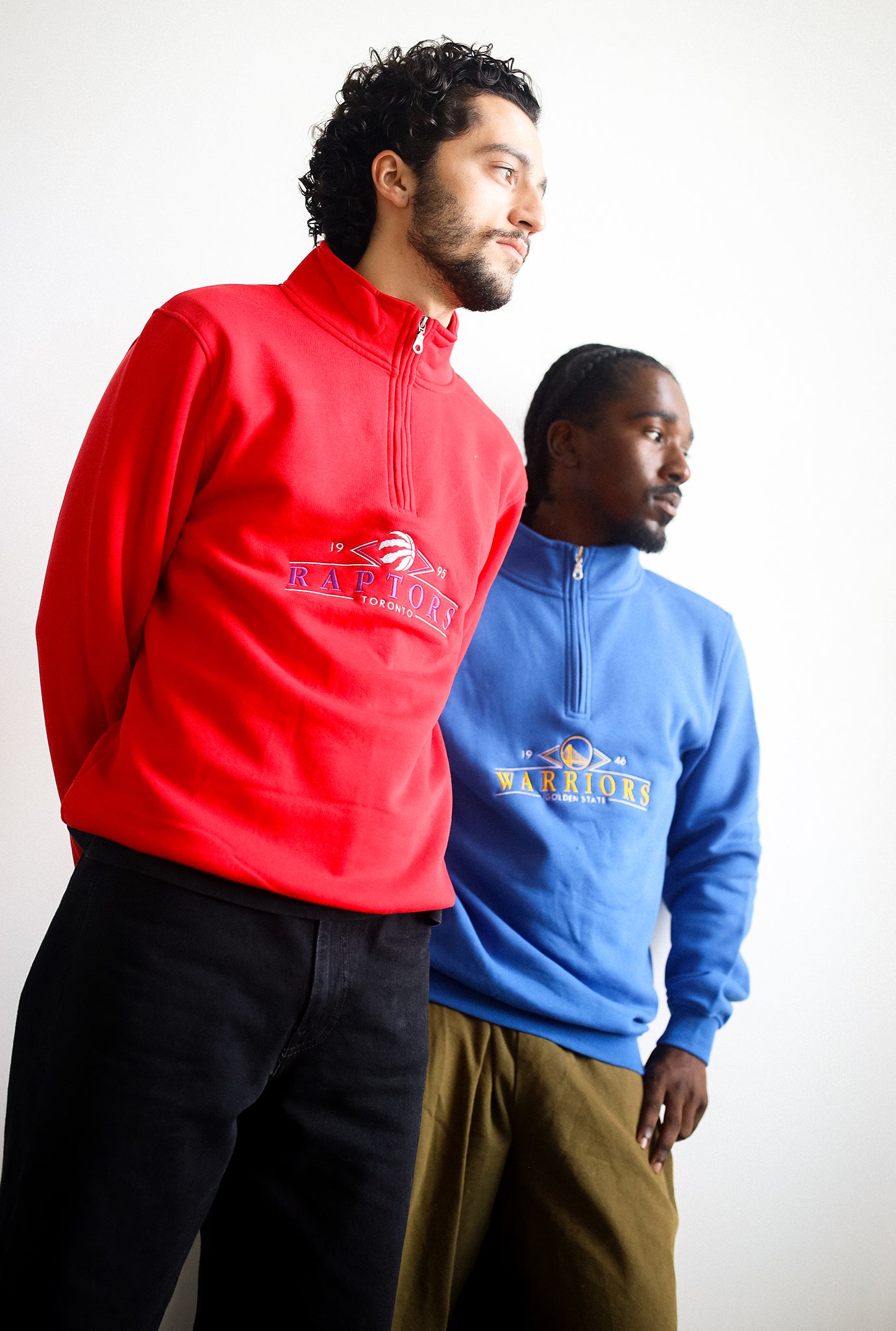 Toronto Raptors Vintage Quarter Zip - Red