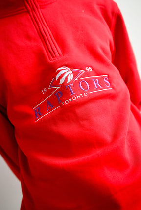 Toronto Raptors Vintage Quarter Zip - Red