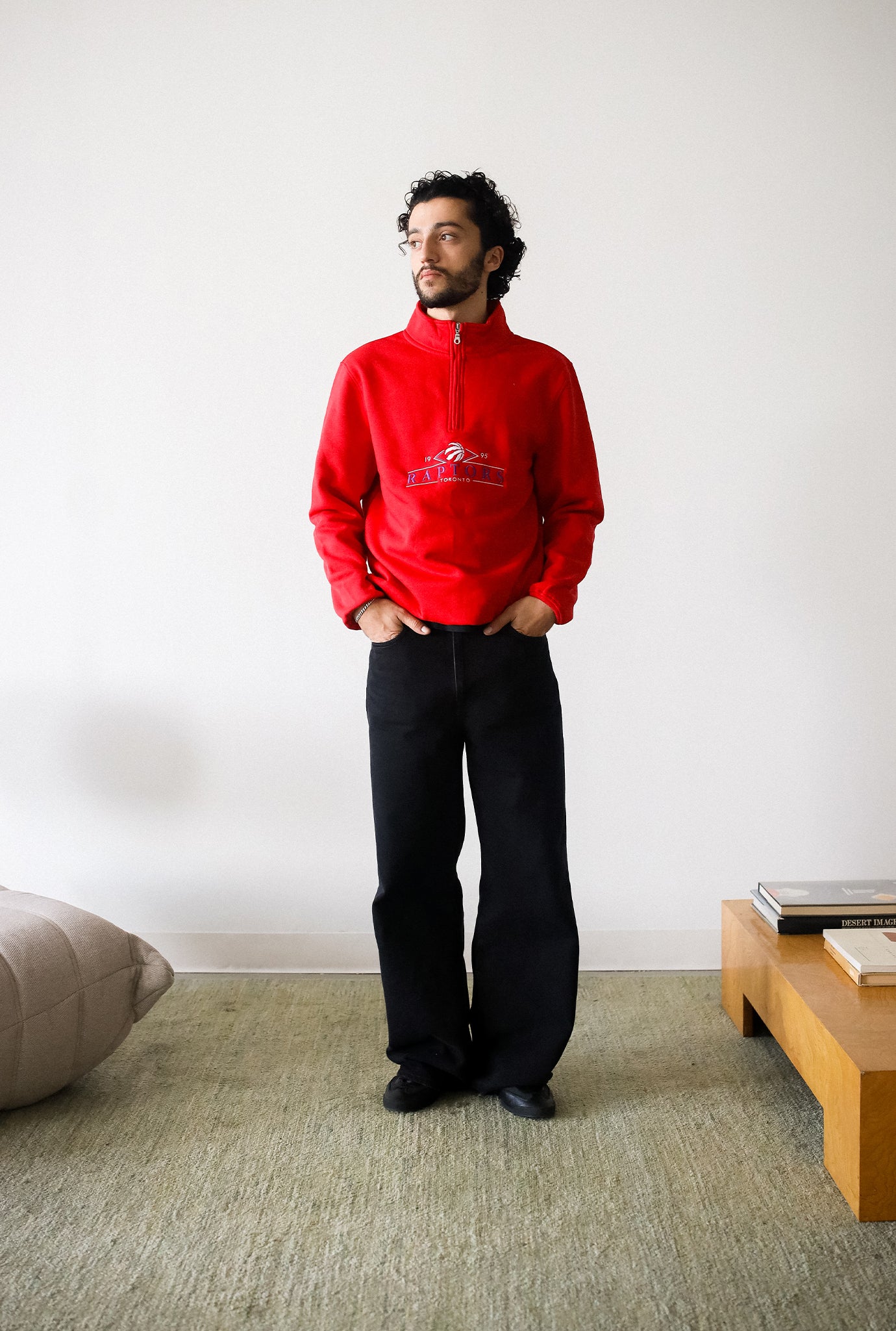 Toronto Raptors Vintage Quarter Zip - Red