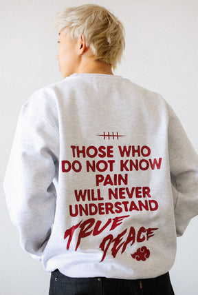 P/C x Naruto "True Peace" Heavyweight Crewneck - Ash