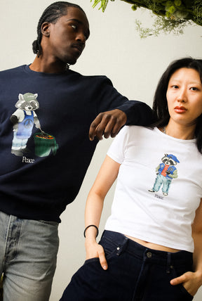 Vacances d'été Trash Teddy : T-shirt bébé ours en peluche tendance - Blanc