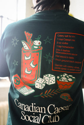 Backyard Canadian Ceasar Club Heavyweight T-Shirt - Forest Green