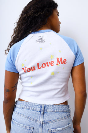 P/C x Barney I Love You Baby Tee - White/Blue