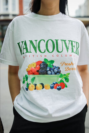 Vancouver Food Scene Heavyweight T-Shirt - White