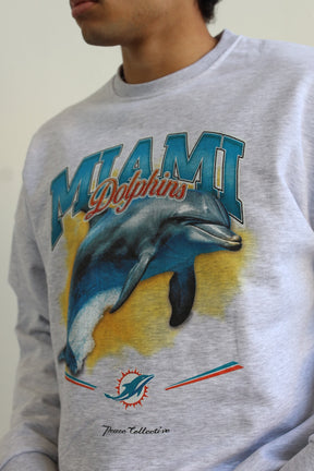 Miami Dolphins Mascot SuperHeavy™️ Crewneck - Ash