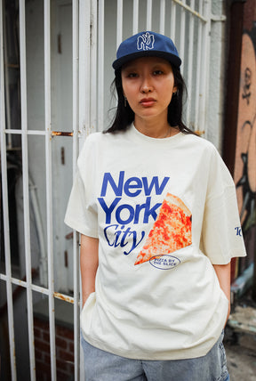 New York City Food Scene Heavyweight T-Shirt - Ivory