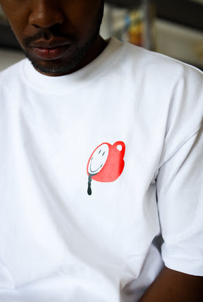P/C x Smiley: Uncaffeinated Heavyweight T-Shirt - White