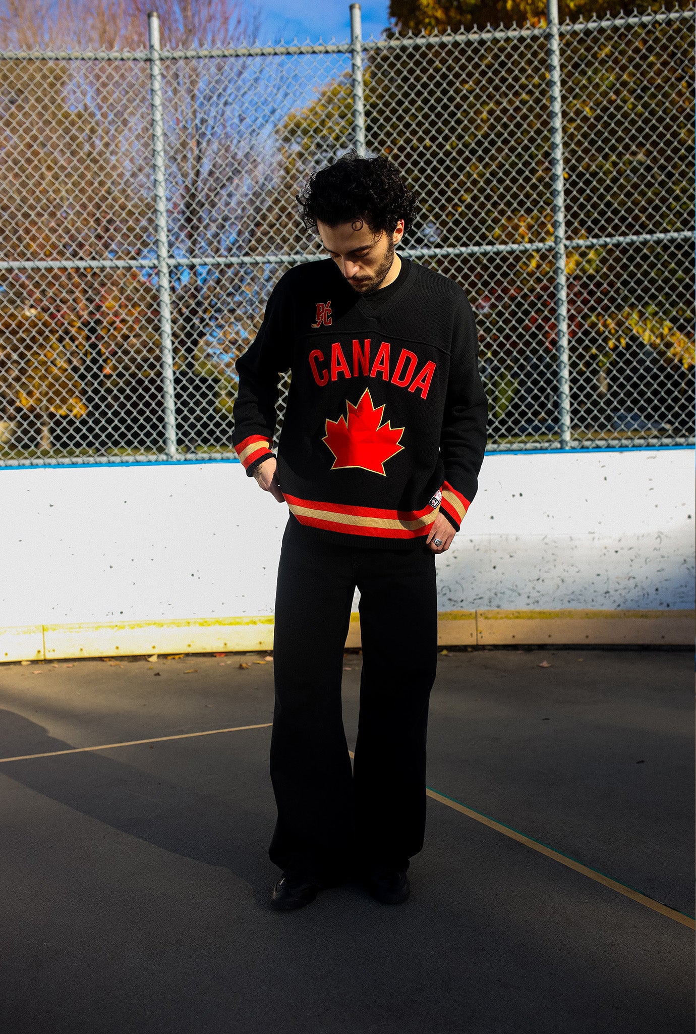 Hockey Canada Knit Long Sleeve Jersey - Black